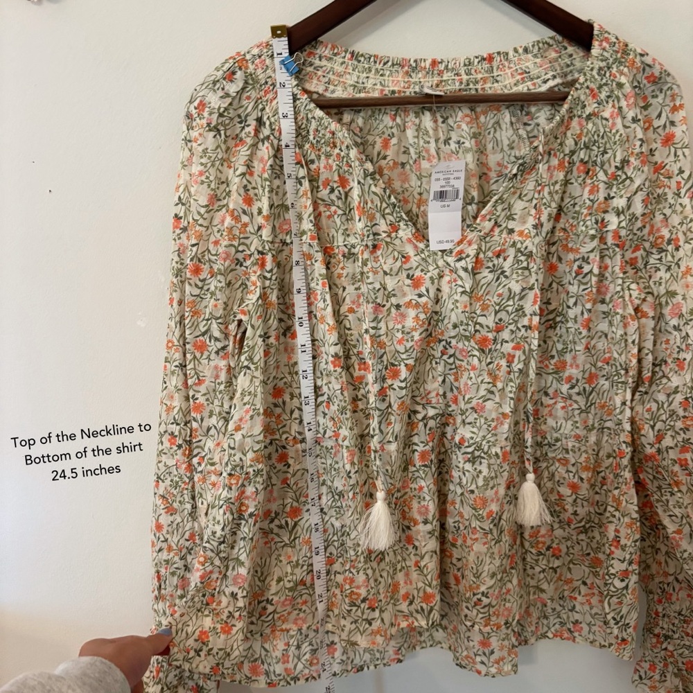 NWT - American Eagle - Floral Print Women's Top - Picture 10 of 11